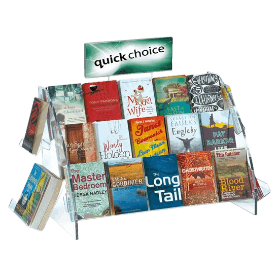 Modern acrylic shelving for magazines and books Concord