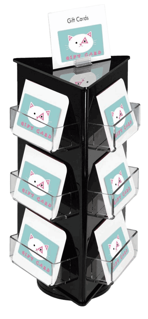 Rotating Display Stand for Gift Cards Concord